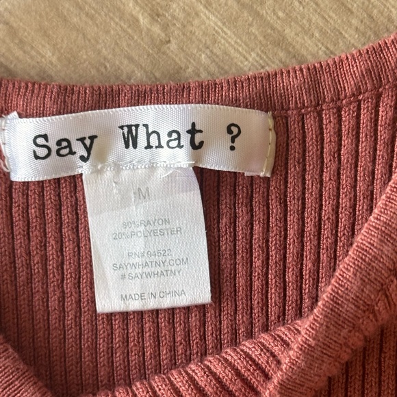 Say What? Ribbed Asymmetrical Tank Dress in Dusty Rose - Picture 4 of 5